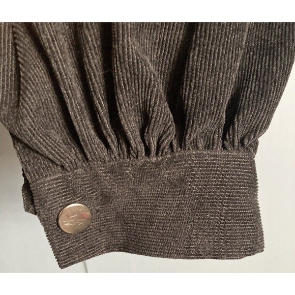 Shein Women's Black Tan Colorblock‎ Long Sleeve Button Up Cropped Jacket Size S - Picture 7 of 8